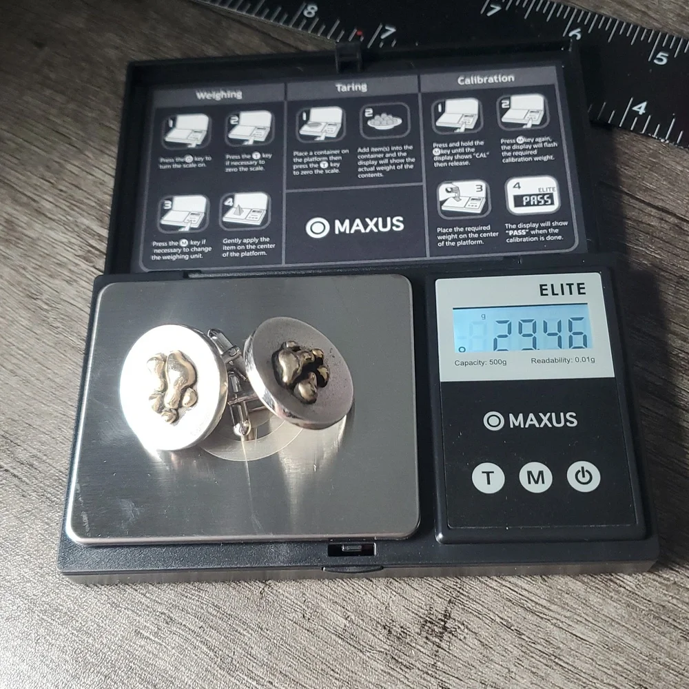 Silver Paw‎ Print Cufflinks Overflow 29.46 Gram